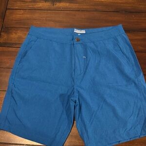 Beach Bros Blue Men's Flat Front Shorts